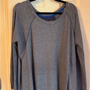 Calvin Klein Black and White Striped Sweatshirt